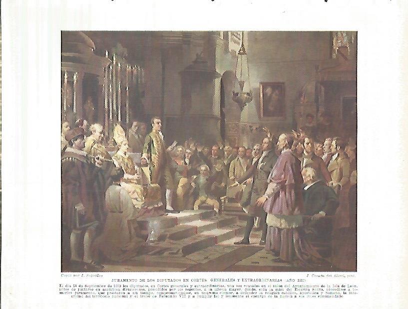 LAMINA 4263: Juramento de los diputados en Cortes Generales y Estraordinarias (año 1810)