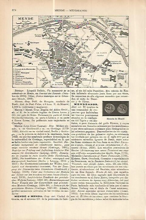 LAMINA ESPASA 17777: Plano de Mende Grecia
