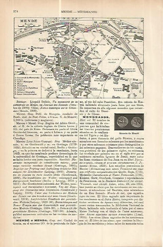 LAMINA ESPASA 17777: Plano de Mende Grecia