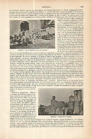 LAMINA ESPASA 17783: Vistas de Mendoza Argentina