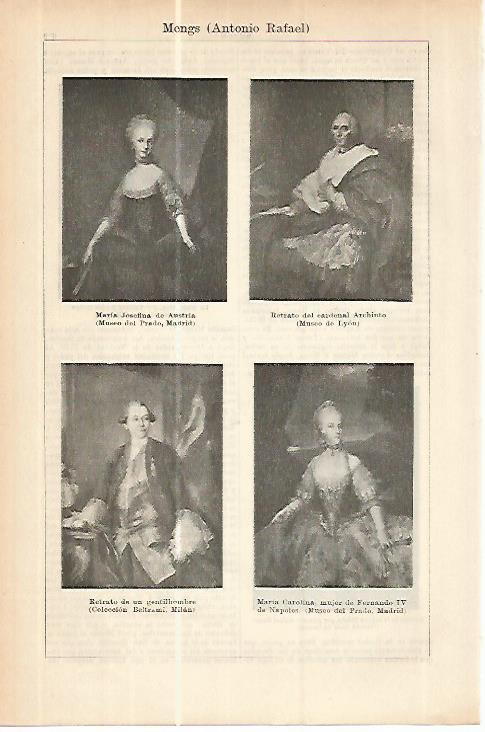 LAMINA ESPASA 17793: Retratos pintados por A. R. Mengs