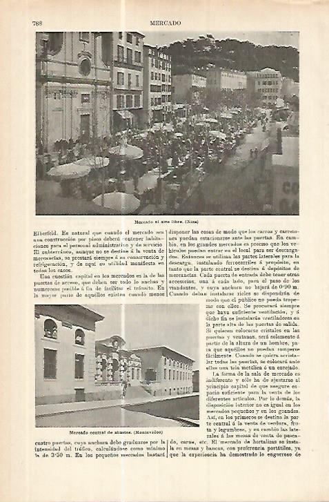 LAMINA ESPASA 17817: Mercado de Niza y de Montevideo