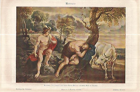 LAMINA ESPASA 17829: Mercurio Io y Argos por Rubens