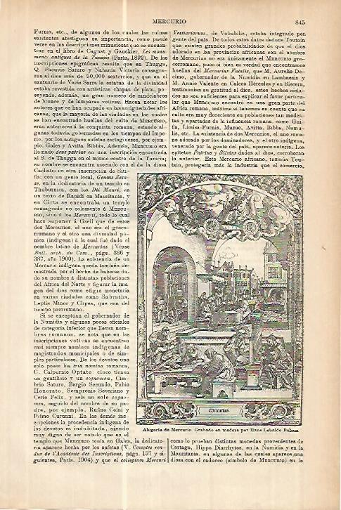 LAMINA ESPASA 17833: Alegoria de Mercurio