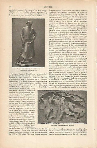 LAMINA ESPASA 17910: Forjador y La Mina por Meunier