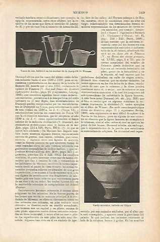 LAMINA ESPASA 17920: Vasos de Micenas Grecia