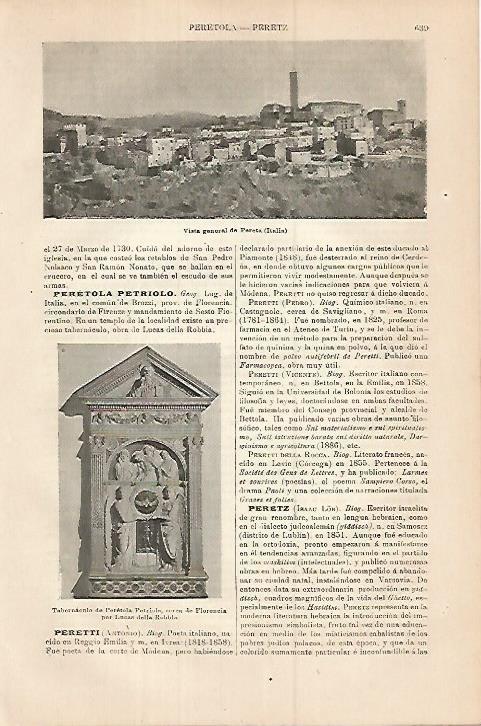 LAMINA ESPASA 17992: Vista de Pereta Italia