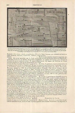 LAMINA ESPASA 18017: Periodicos hispanoamericanos