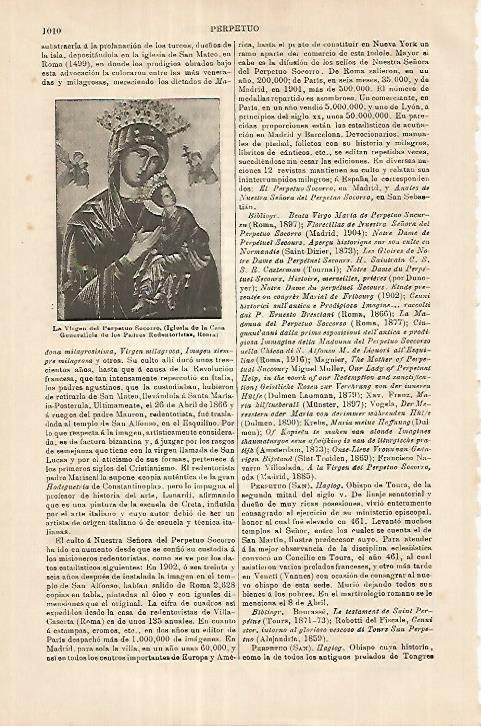 LAMINA ESPASA 18026: La Virgen del Perpetuo Socorro