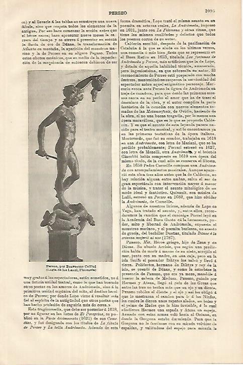 LAMINA ESPASA 18041: Perseo en Florencia