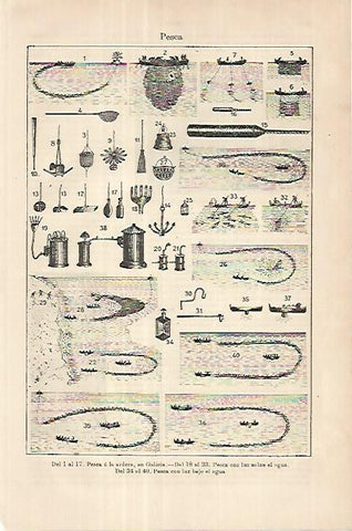 LAMINA ESPASA 18103: Tipos de pesca