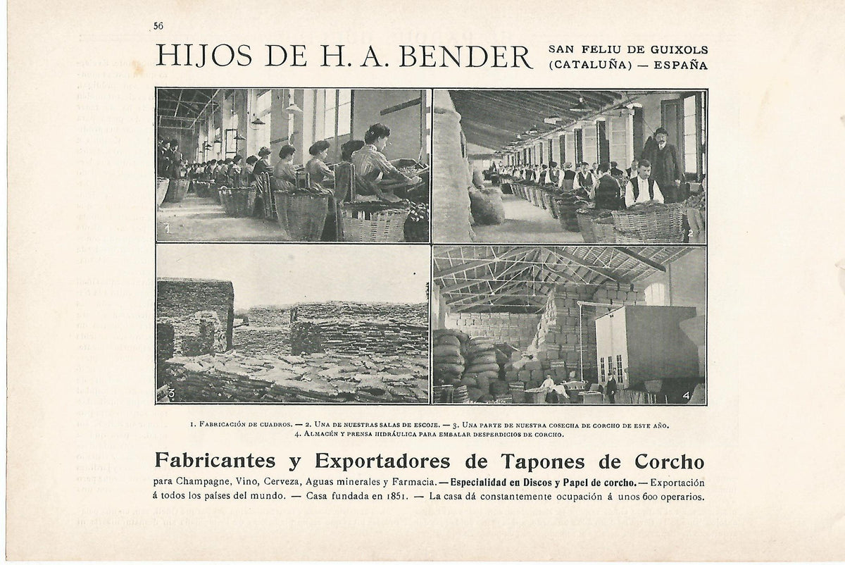 Lamina 025: Hijos de H.A. Bender. Tapones de corcho