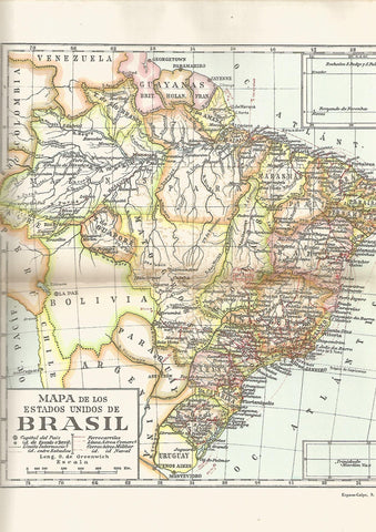 Lamina 135: Mapa de Brasil