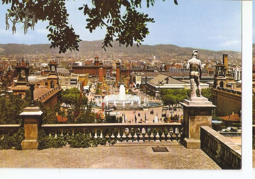 Postal 044539 : Barcelona. Feria de Muestras y Plaza de España