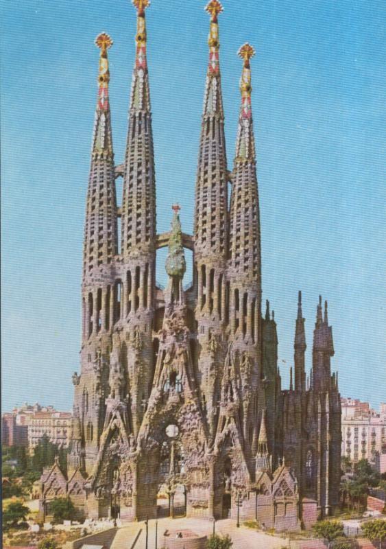 Postal 016129: Templo de la Sagrada Familia en Barcelona