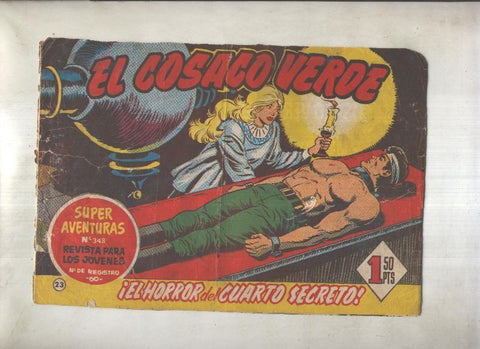 El Cosaco Verde original numero 023: El horror del cuarto secreto (numerado 1 en trasera)