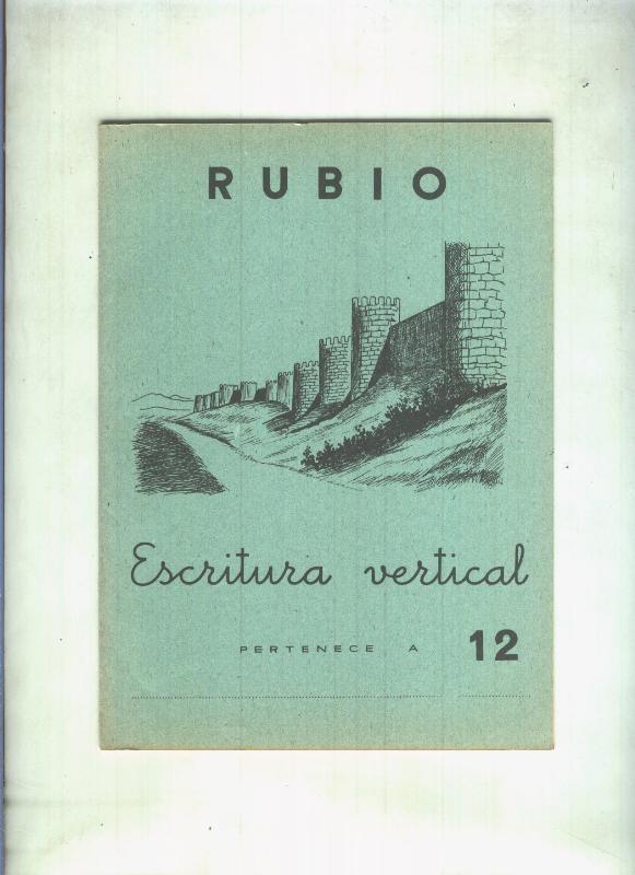 Cuaderno de escritura numero 12: Escritura vertical