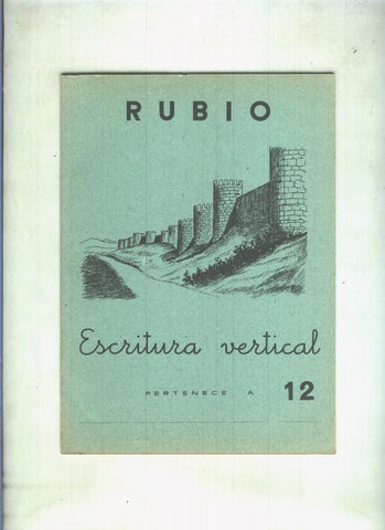 Cuaderno de escritura numero 12: Escritura vertical