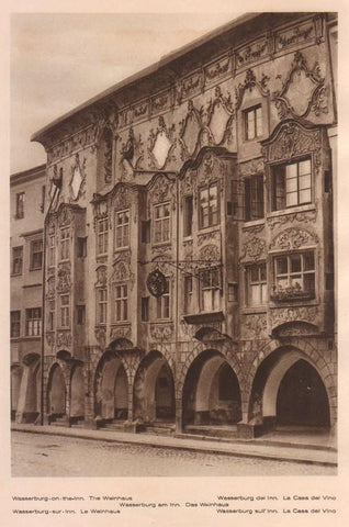 Lamina/Foto KURT HIELSCHE Deuschtland No. 027: WASSERBURG ON THE INN. THE WEIN HAUS