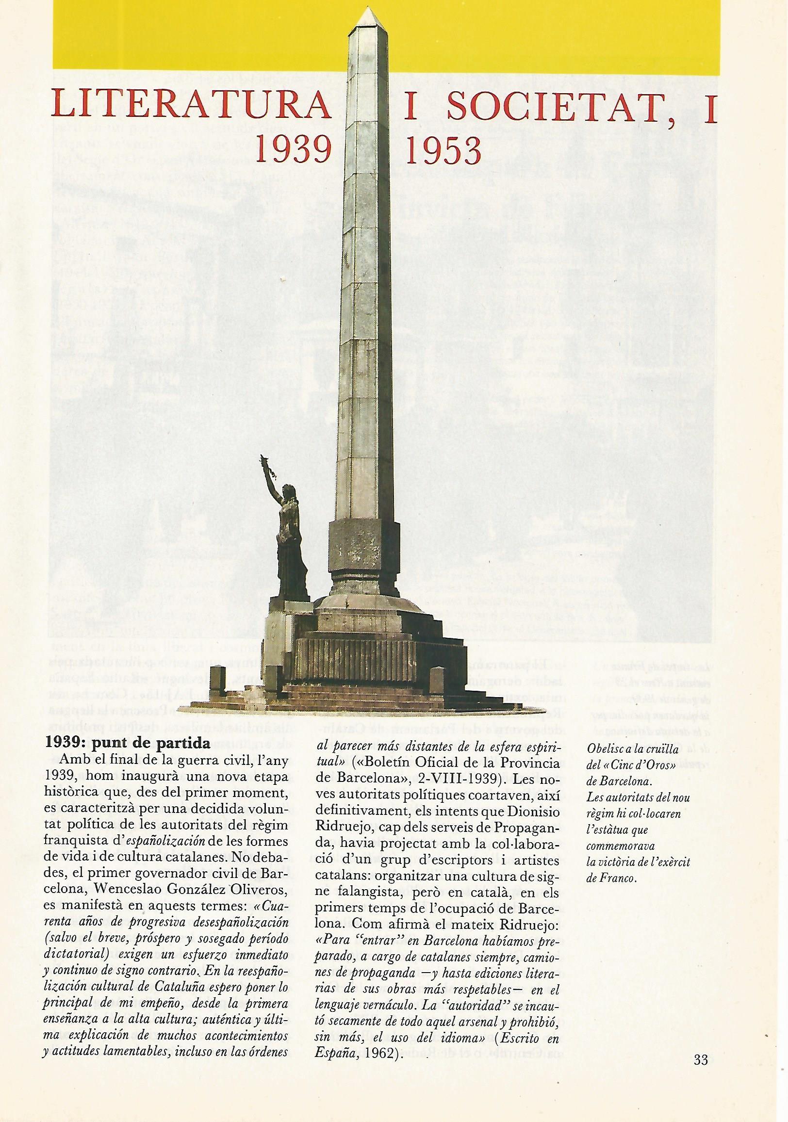 FASCICULO 006: LITERATURA I SOCIETAT I (1939-1953)