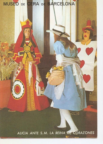 Postal 037891 : Museo de Cera de Barcelona. Alicia ante S.M. la Reina de Corazones