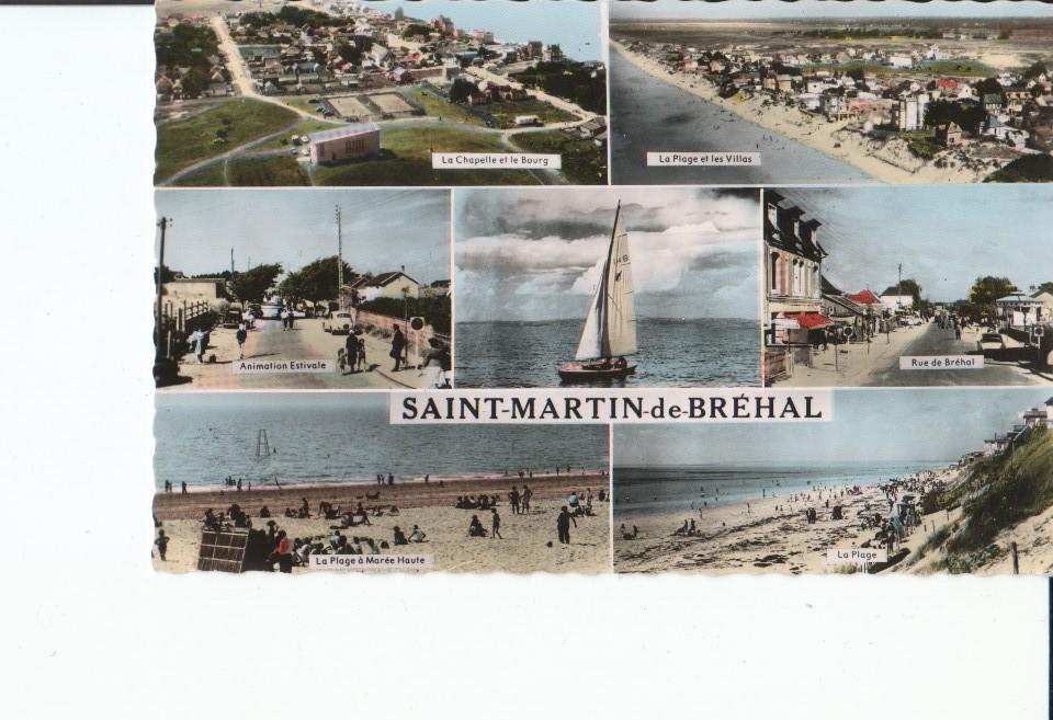 Postal 016918: Saint Martin de Brehal France - Differents views of city