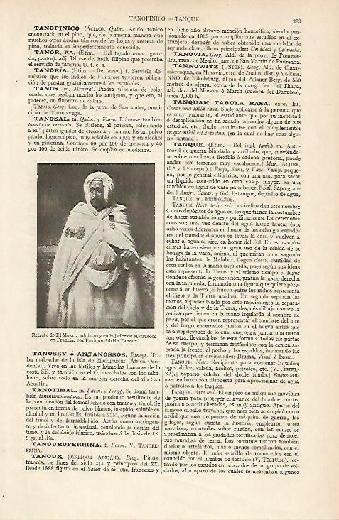 LAMINA ESPASA 6450: Retrato de El Mokri por E. A. Tanoux