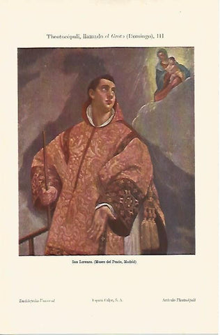 LAMINA ESPASA 8350: San Lorenzo de El Greco