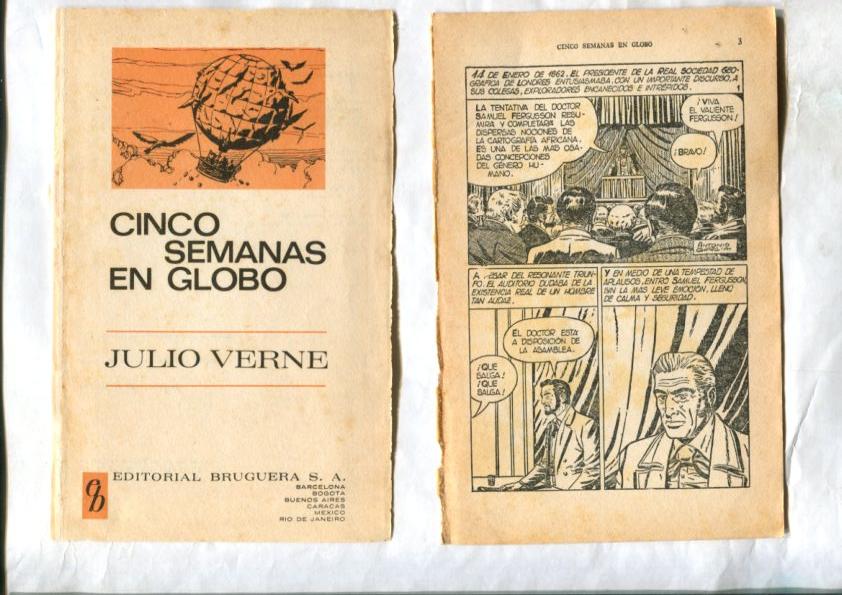 Cinco semanas en globo , dibujos de Antonio Garcia