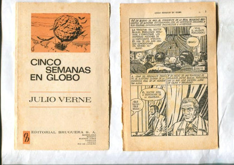 Cinco semanas en globo , dibujos de Antonio Garcia