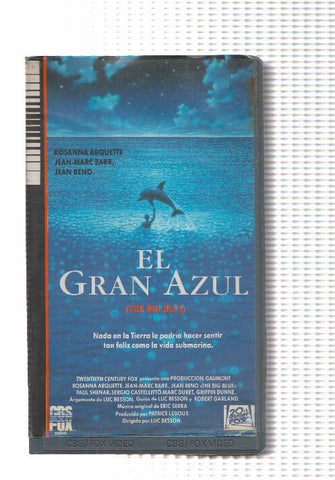 VHS-Cine: EL GRAN AZUL - Rossana Arquette