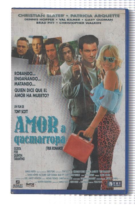 VHS-Cine: AMOR A QUEMARROPA - Christian Slater, Brad Pitt