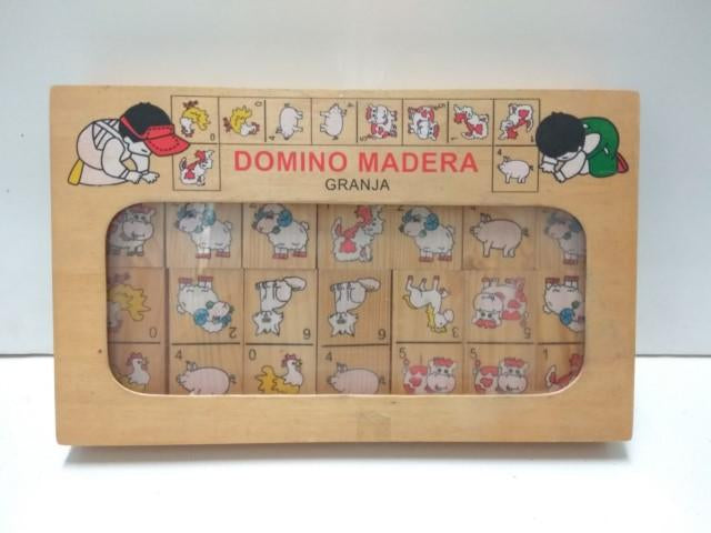 Juego de Mesa: DOMINO DE MADERA: GRANJA