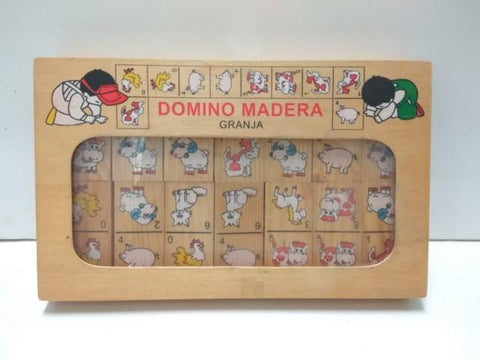 Juego de Mesa: DOMINO DE MADERA: GRANJA