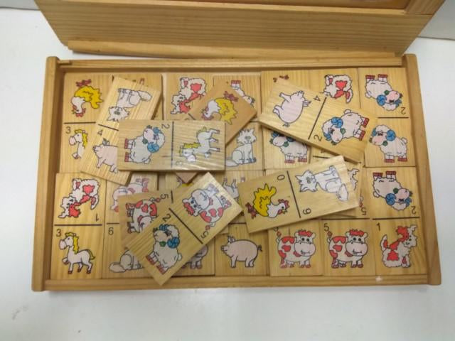 Juego de Mesa: DOMINO DE MADERA: GRANJA