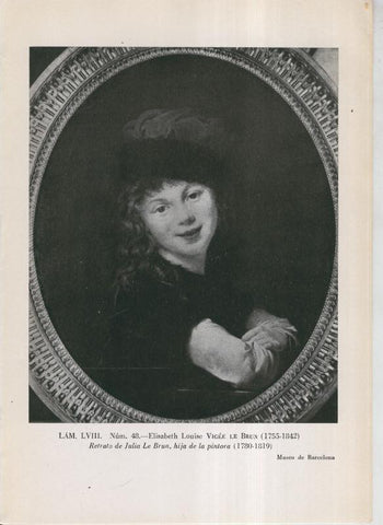 La coleccion Cambo, lamina 58: Elisabeth Louise Vigeee le Brun: Retrato de su hija Julia Le Brun