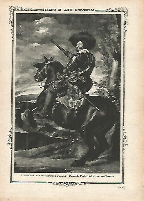 LAMINA 1326.VELAZQUEZ. El Conde Duque de Olivares