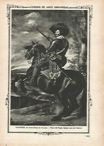 LAMINA 1326.VELAZQUEZ. El Conde Duque de Olivares
