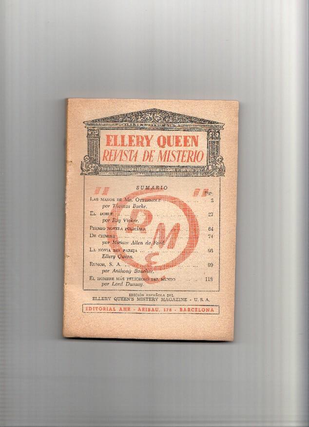 Coleccion Ellery Queen SIN LA CUBIERTA:  Las manos de Mr. Ottermole (Thomas Burke)
