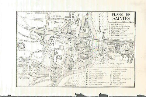LAMINA ESPASA 18136: Plano de Saintes