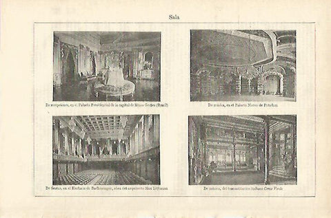 LAMINA ESPASA 18142: Sala de recepciones de musica y de fiestas