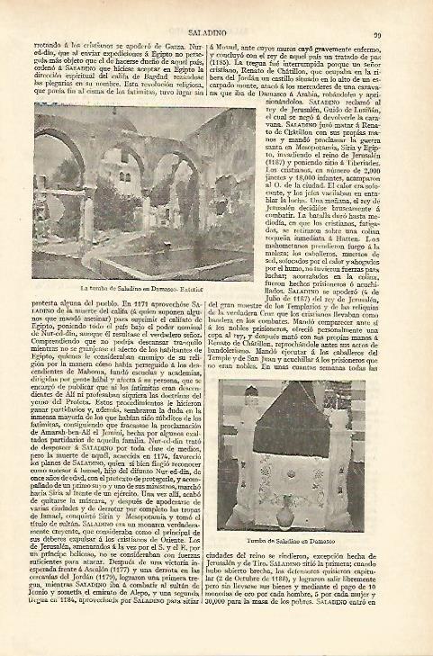 LAMINA ESPASA 18147: La tumba de Saladino en Damasco Siria