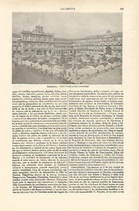 LAMINA ESPASA 18149: Plaza Mayor de Salamanca