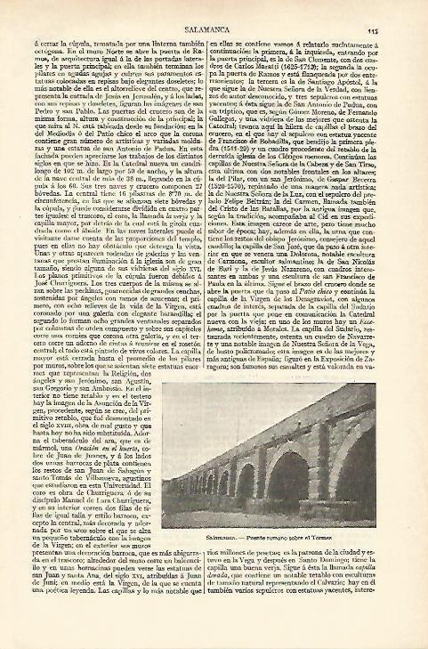 LAMINA ESPASA 18155: Puente romano de Salamanca