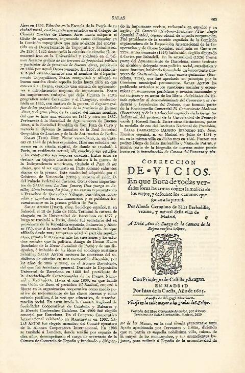 LAMINA ESPASA 18168: Portada de Correcion de Vicios de 1616