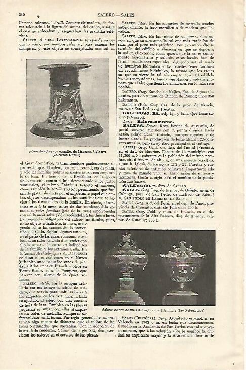 LAMINA ESPASA 18176: Saleros