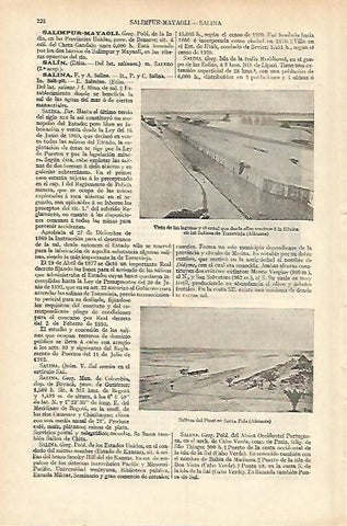 LAMINA ESPASA 18181: Salinas de Torrevieja Alicante