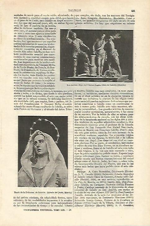 LAMINA ESPASA 18233: Los Azotes y La Dolorosa por Salzillo