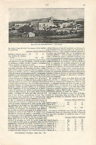 LAMINA ESPASA 18257: Vista de Sant Adria del Besos Barcleona