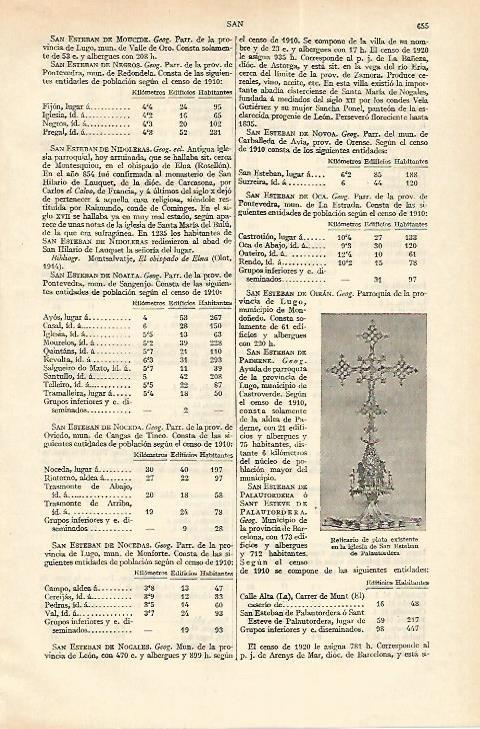 LAMINA ESPASA 18276: Relicario de la iglesia de Palautordera Barcelona